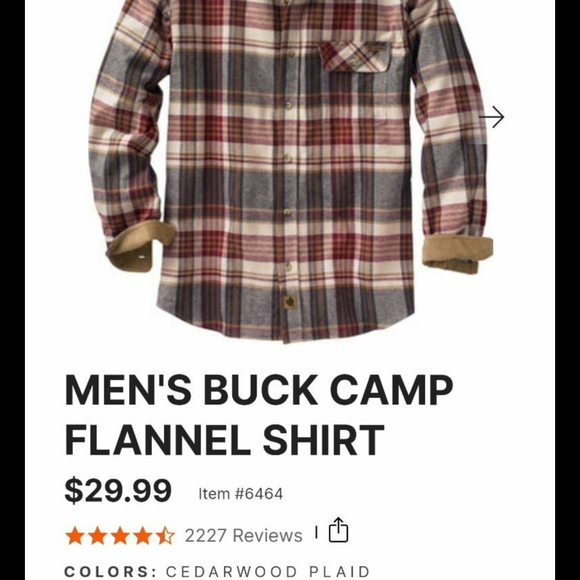 Legendary Whitetails 100% cotton Buck Camp Flannel shirt sz XXL - Picture 7 of 7